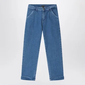 Jeans blu in denim organico