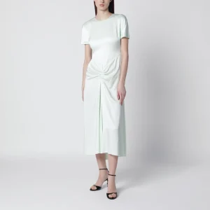 Abito Blaire con vita arricciata color aloe
