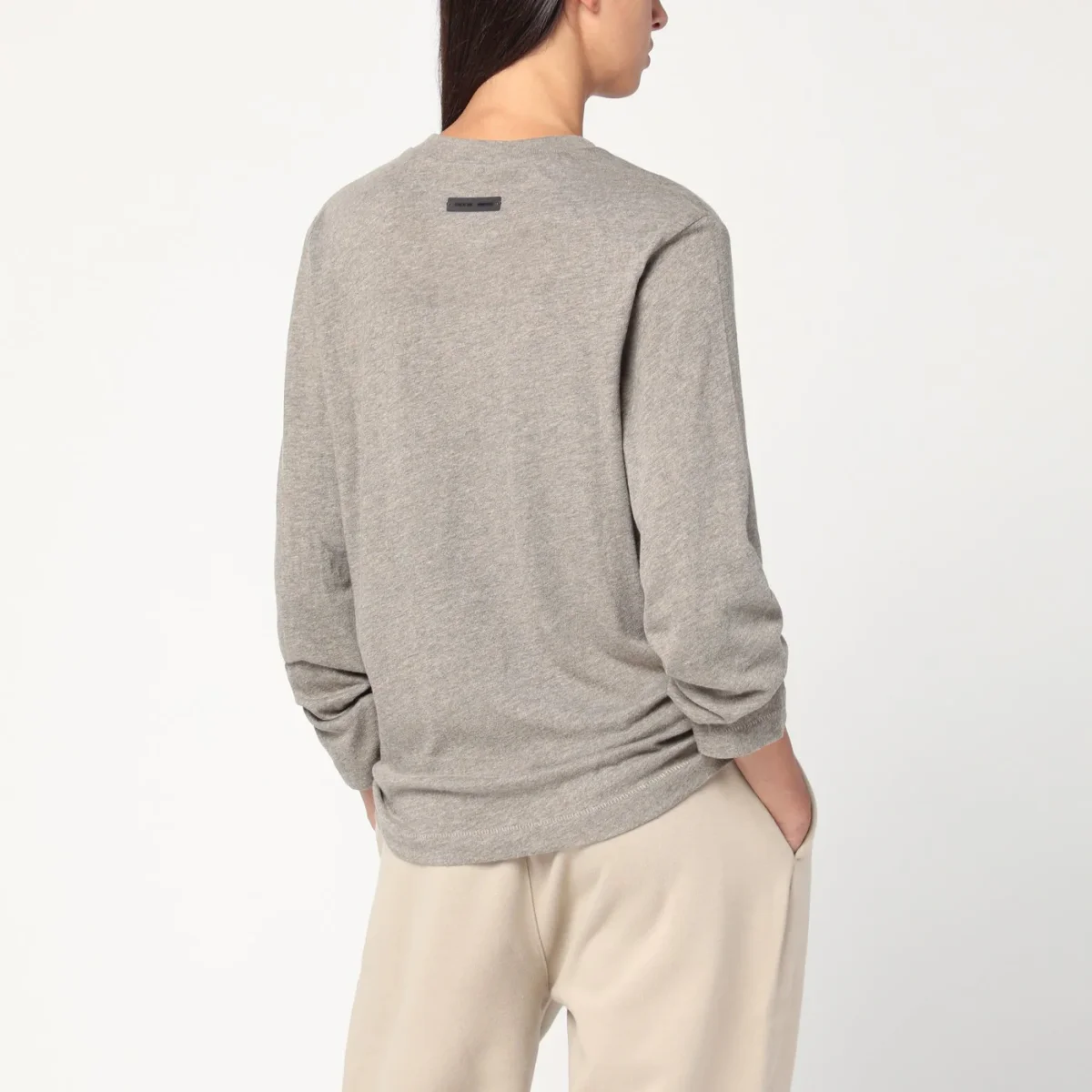 Maglia grigia in misto cotone - Image 4