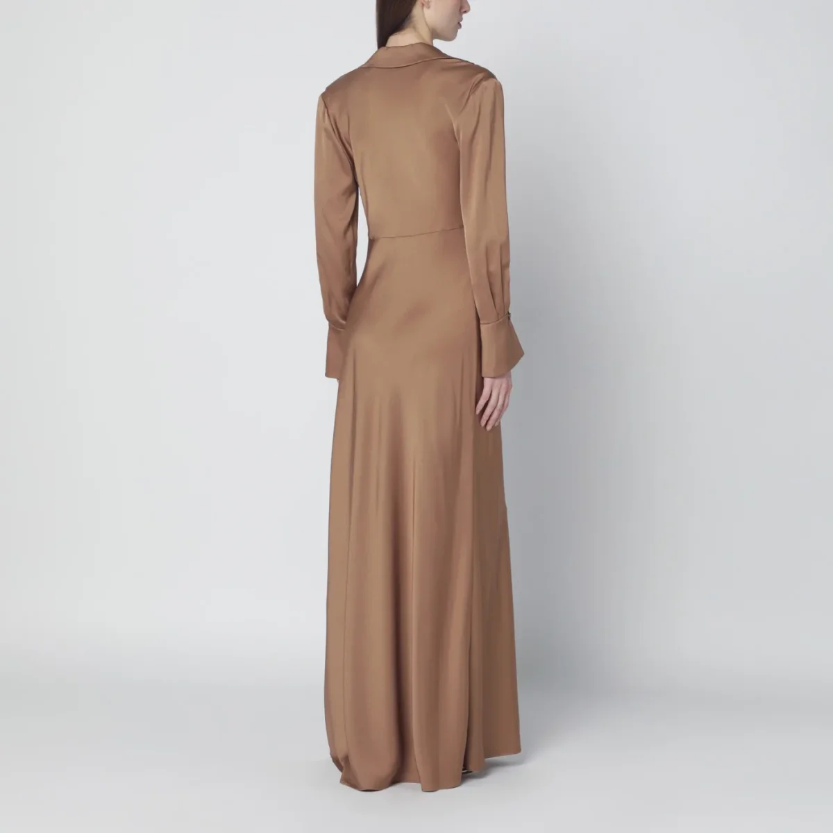 Abito Adelle in raso con drappeggio - Image 4