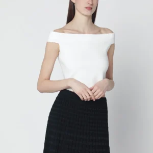 Top bianco in misto rayon