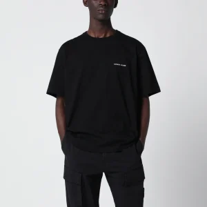 T-shirt nera con stampa logo