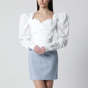 Top corsetto Sunday in cotone bianco