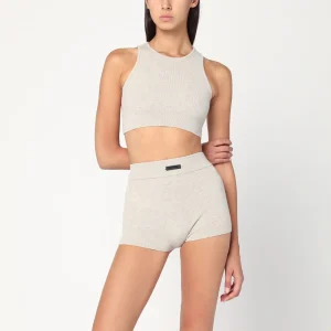 Top cropped greige a costine