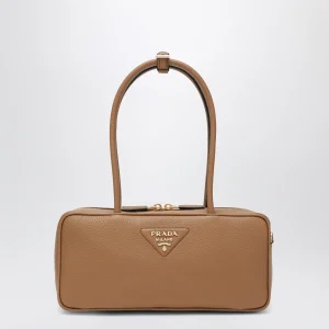 Bauletto misura media color caramello in pelle