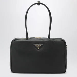 Bauletto large in pelle nero