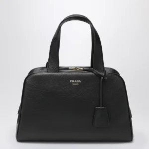 Bauletto large nero in pelle