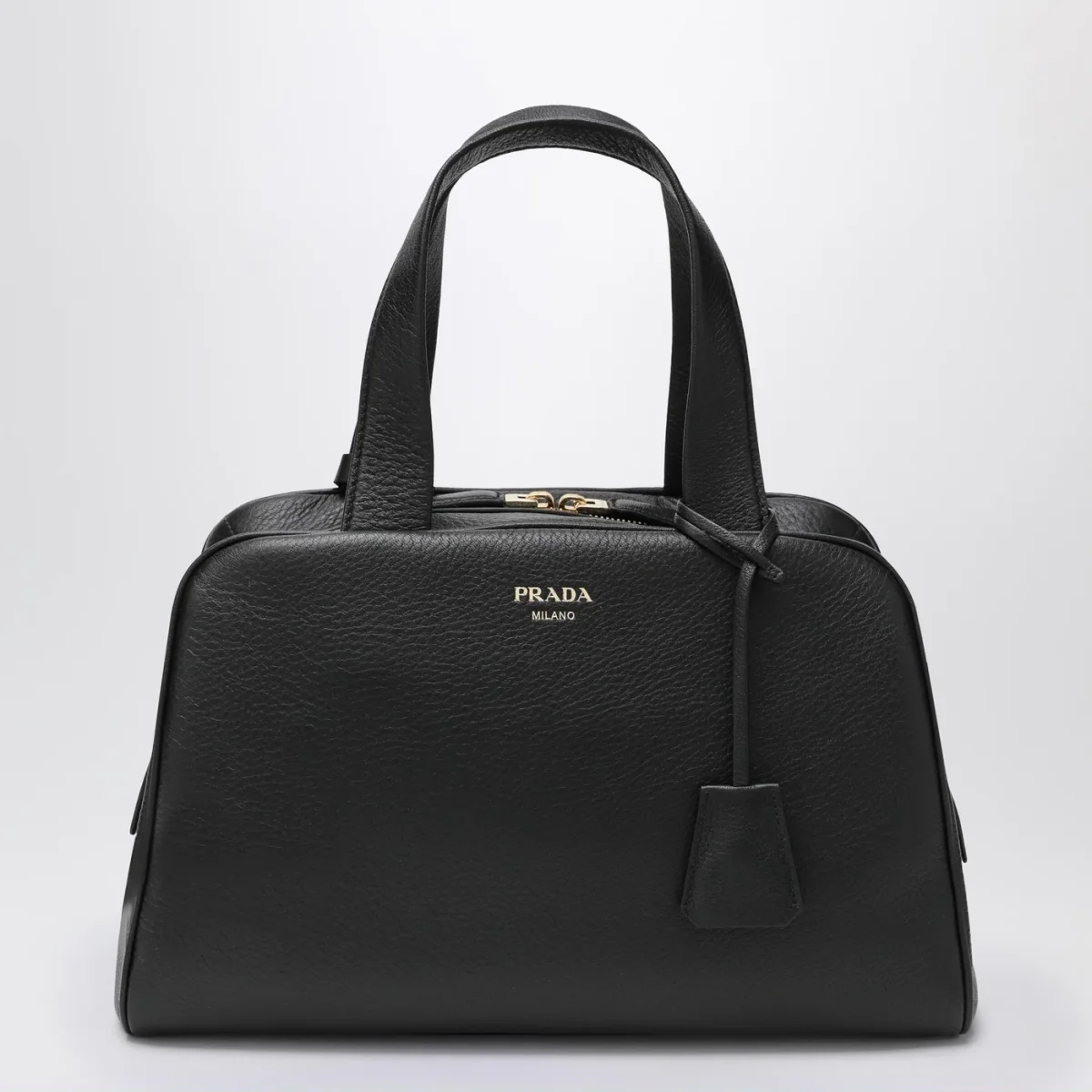 Bauletto large nero in pelle – Image 2