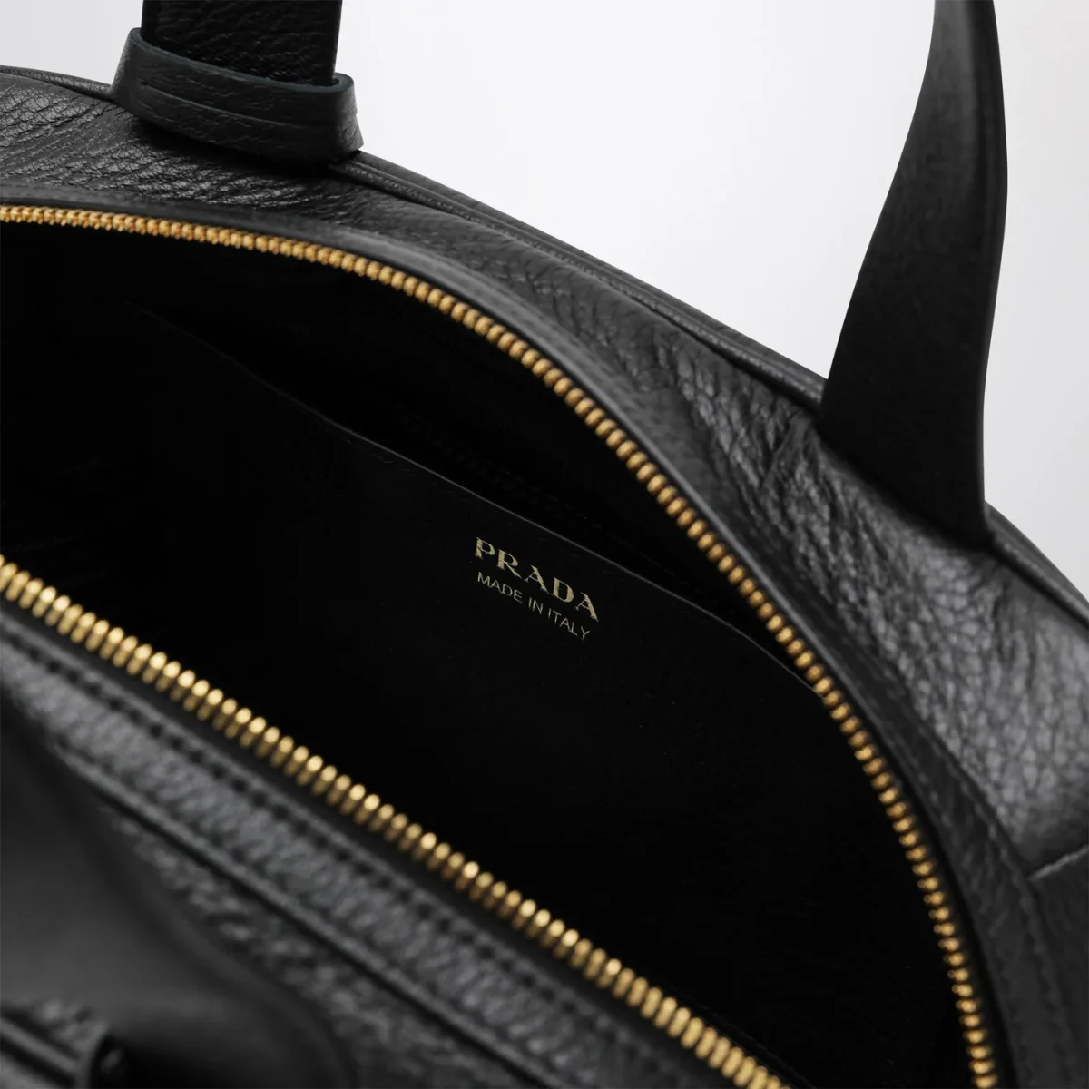 Bauletto large nero in pelle – Image 6