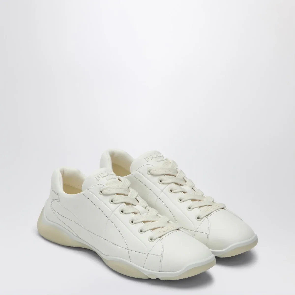 Sneakers avorio in nappa – Image 3