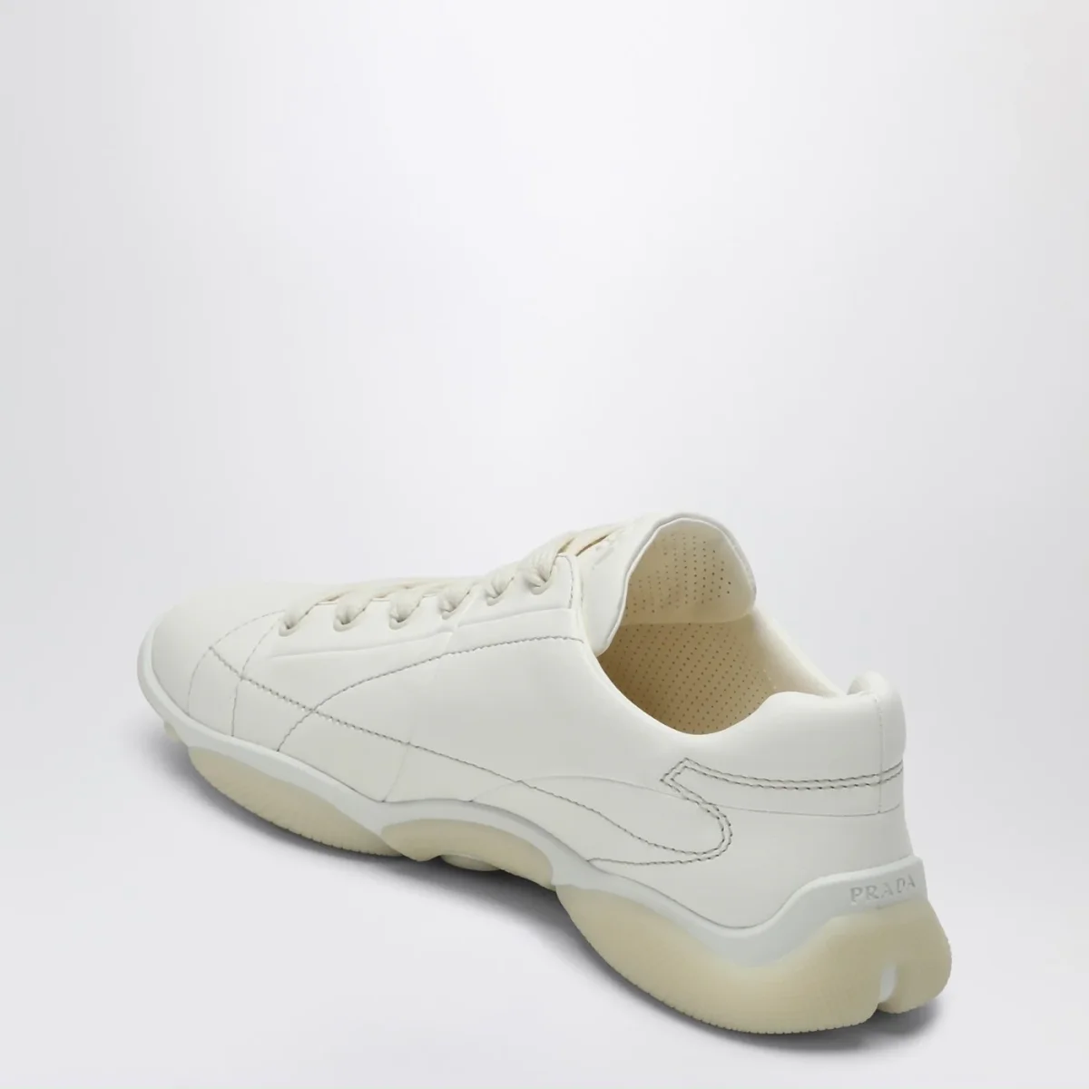 Sneakers avorio in nappa – Image 5