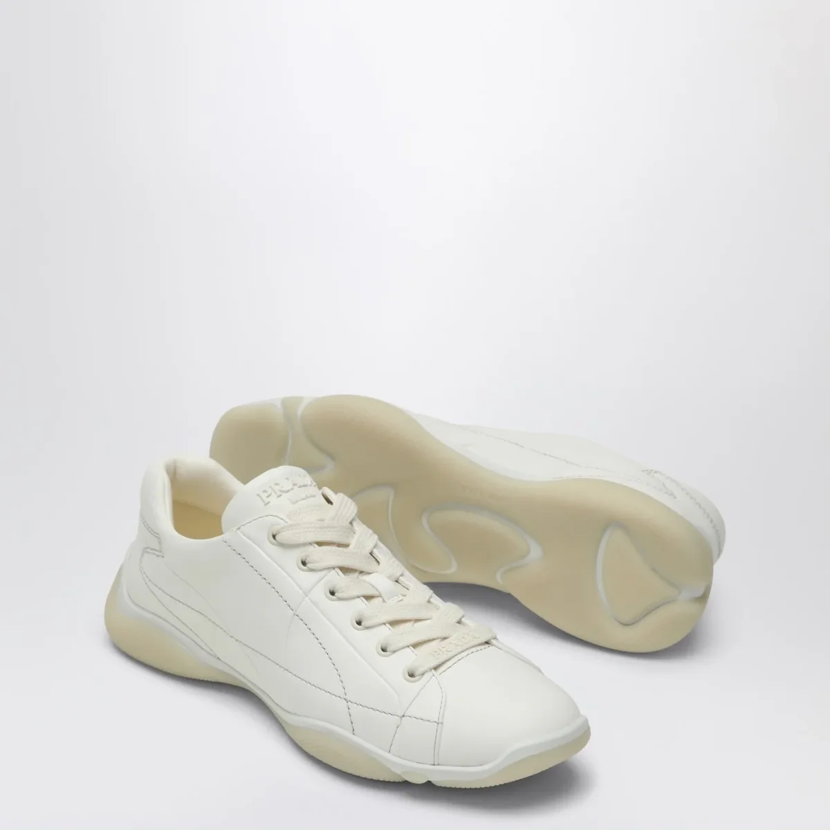 Sneakers avorio in nappa – Image 6