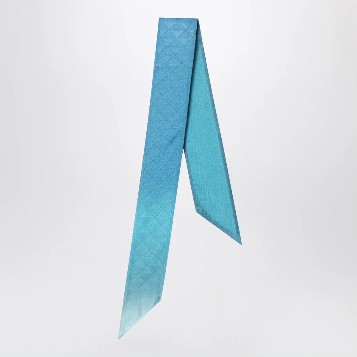 Nastro turchese in twill di seta - Image 2