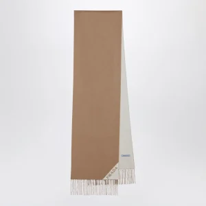 Sciarpa in double cashmere beige