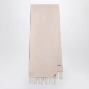 Sciarpa color cipria in seta e cashmere