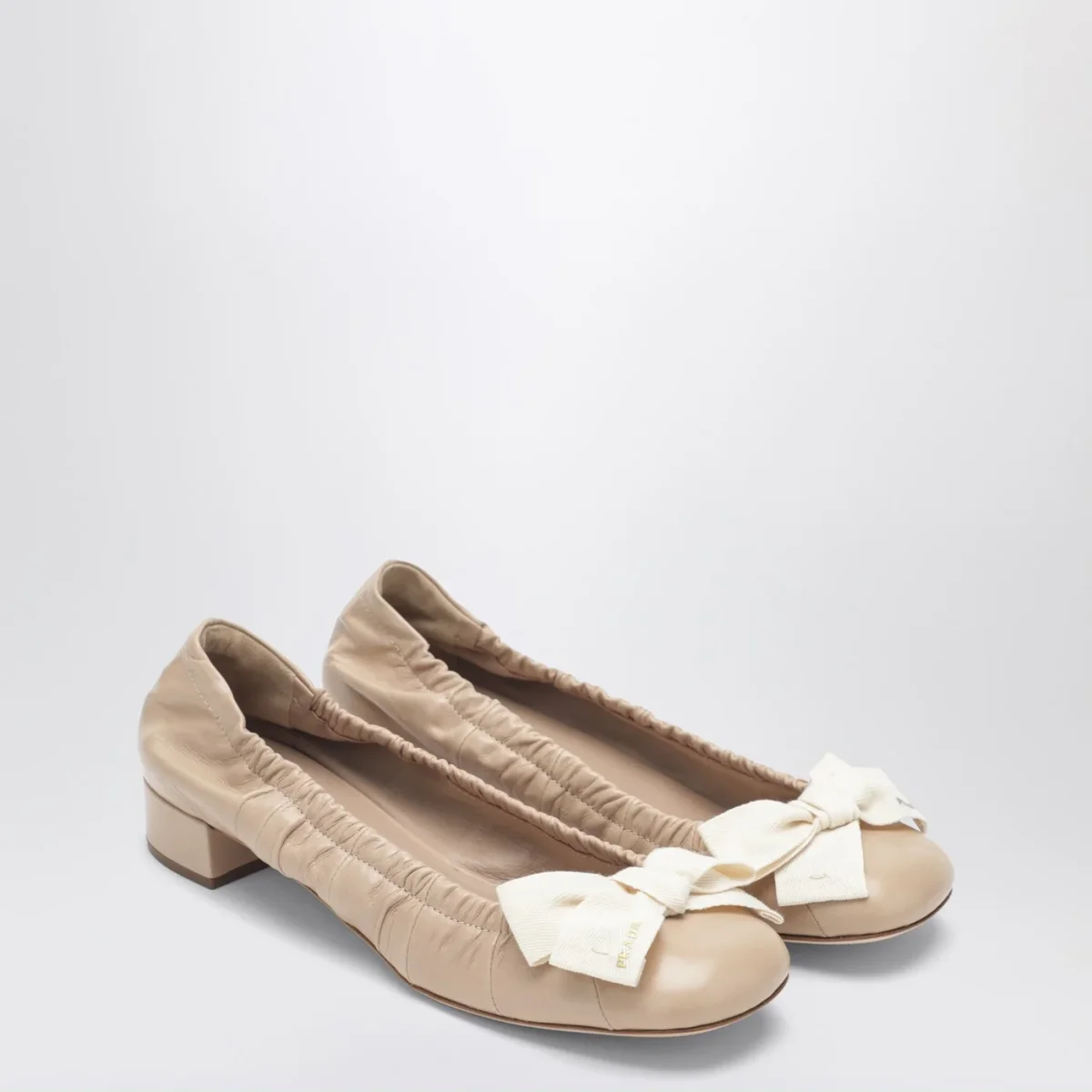Ballerina color sabbia con maxi fiocco - Image 3