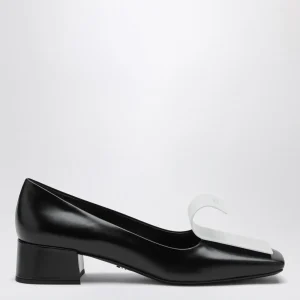 Décolleté in pelle nero e bianco