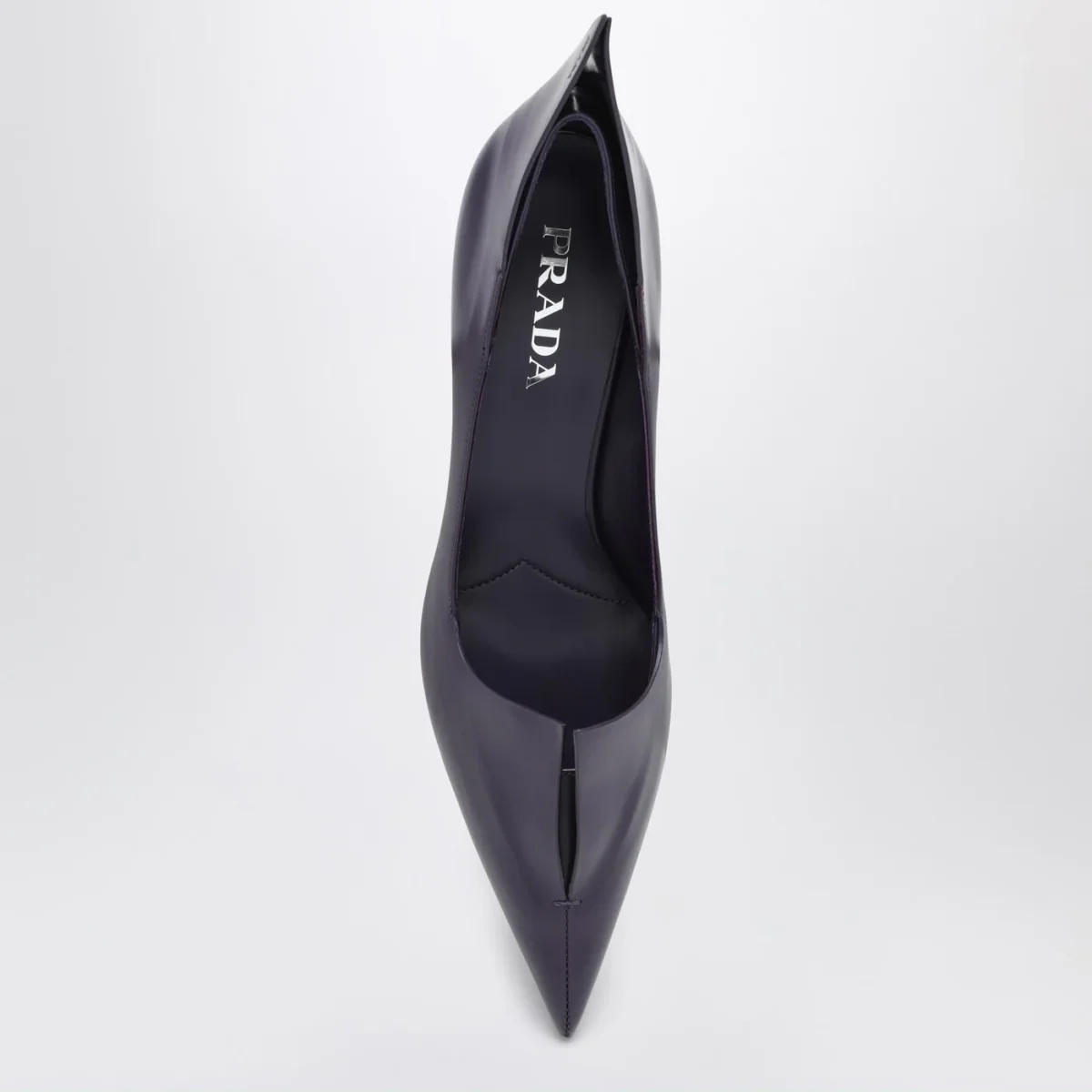 Décolleté in pelle spazzolata viola – Image 4