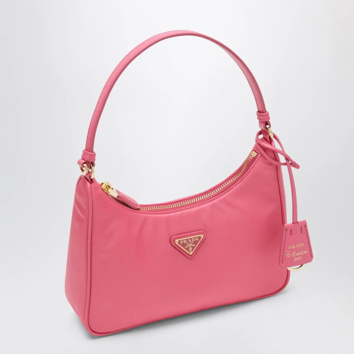 Mini borsa Re-Edition 2005 in Re-Nylon e Saffiano rosa – Image 4