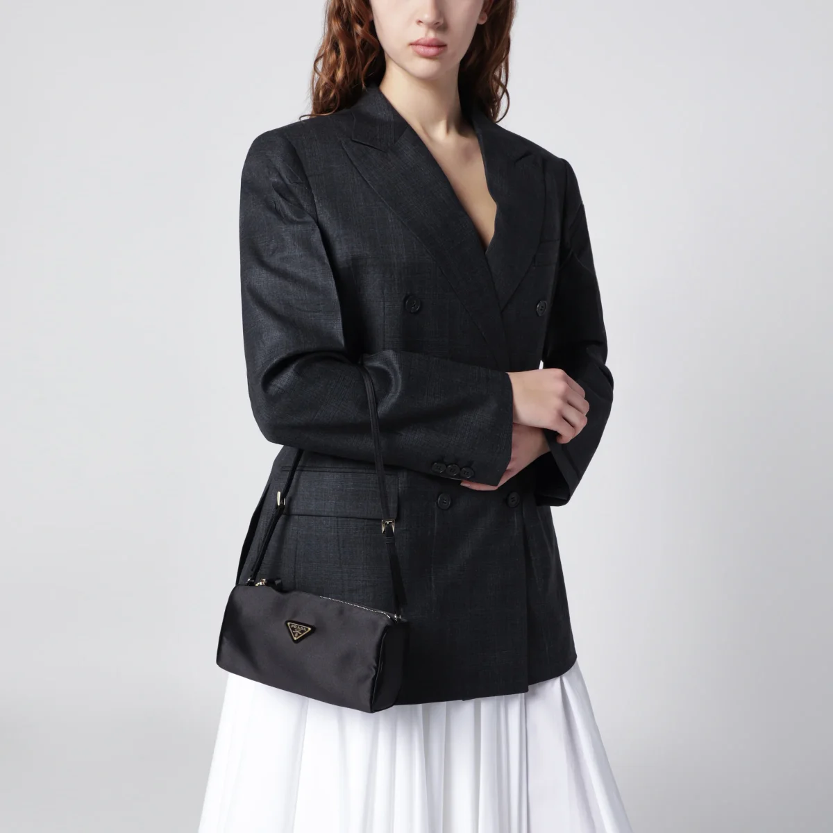 Pouch nera in raso - Image 3