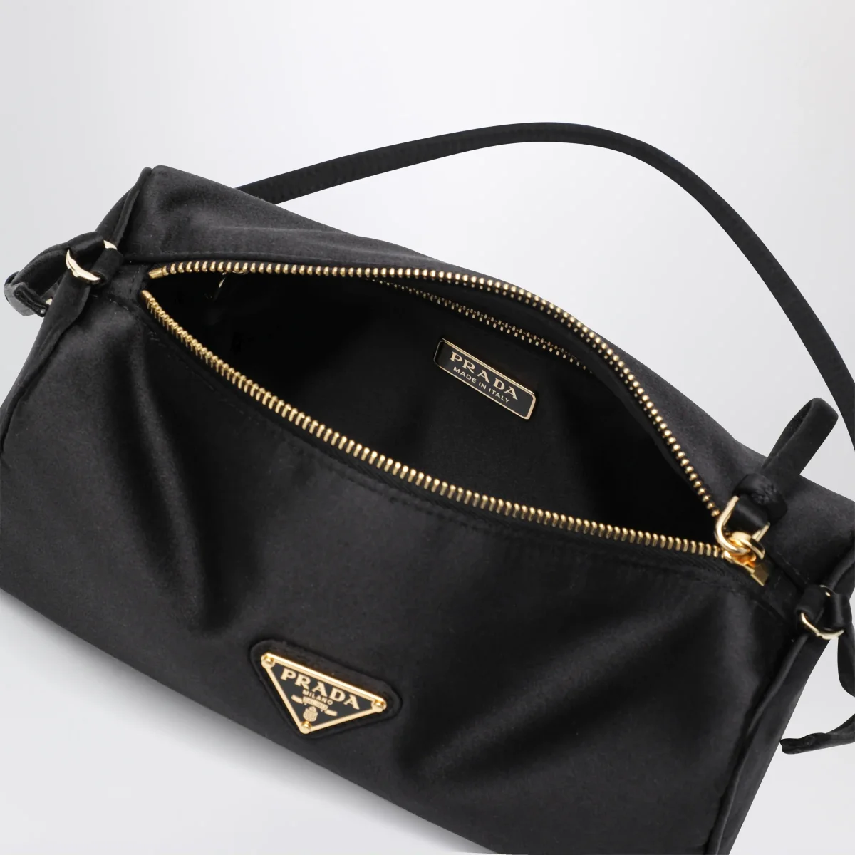 Pouch nera in raso - Image 6