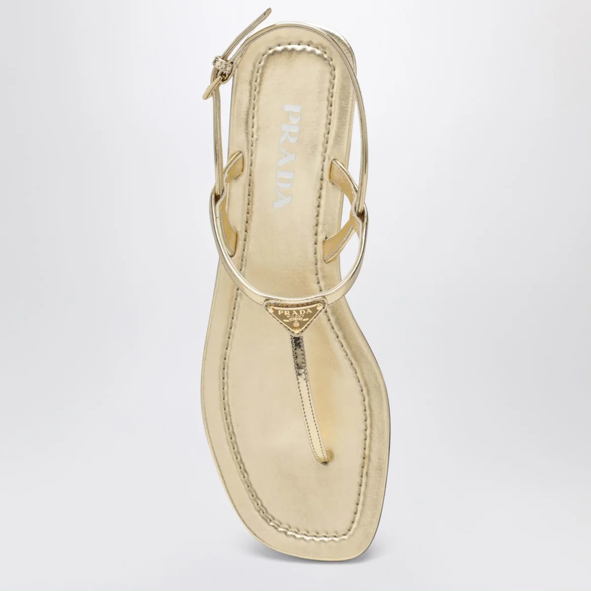 Sandalo infradito color platino – Image 4