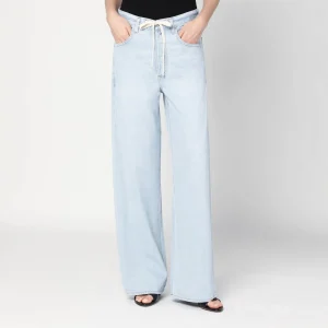Jeans Brynn con coulisse azzurro