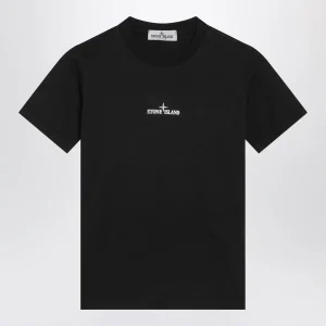 T-shirt nera con stampa logo