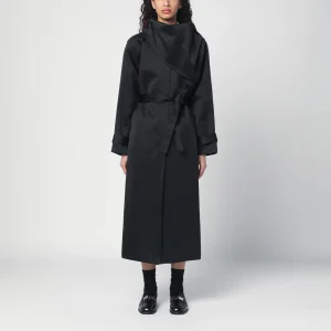 Trench Kelly nero in misto cotone