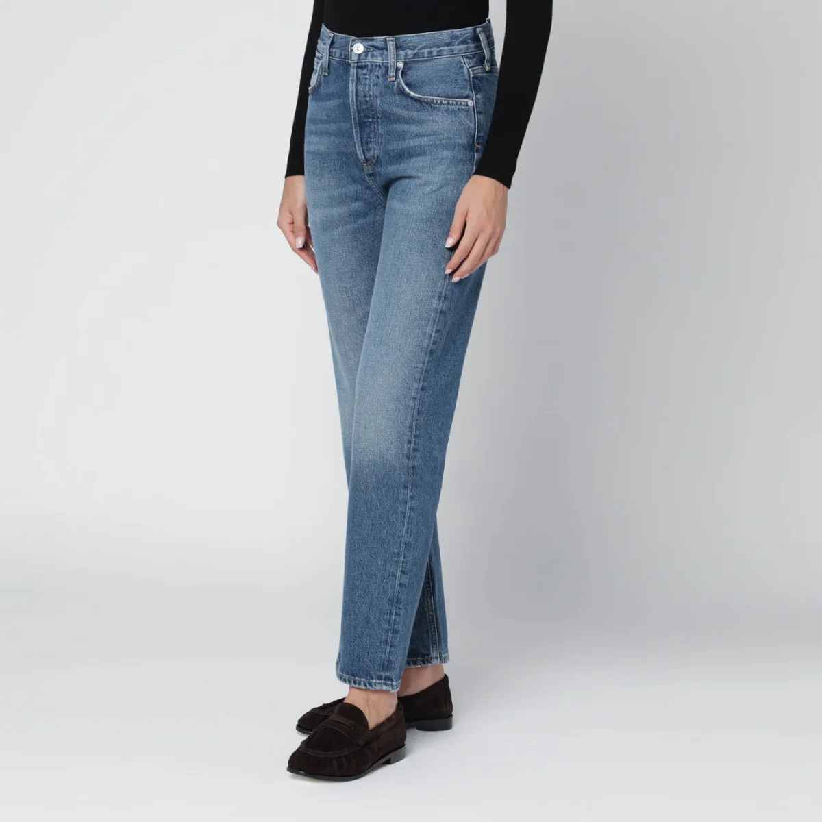 Jeans blu indaco medio Chaya – Image 4