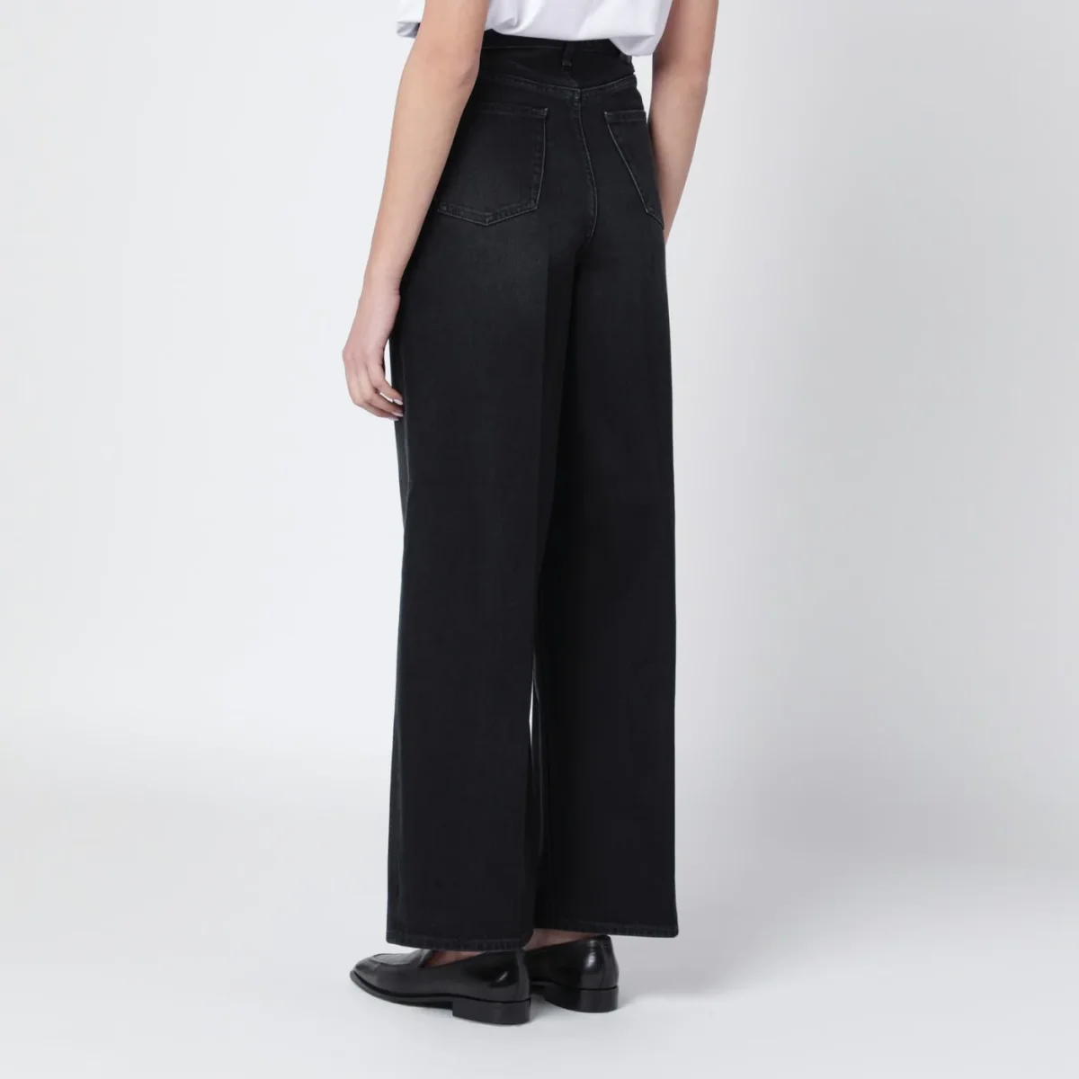 Jeans nero effetto sbiadito in cotone organico - Image 5