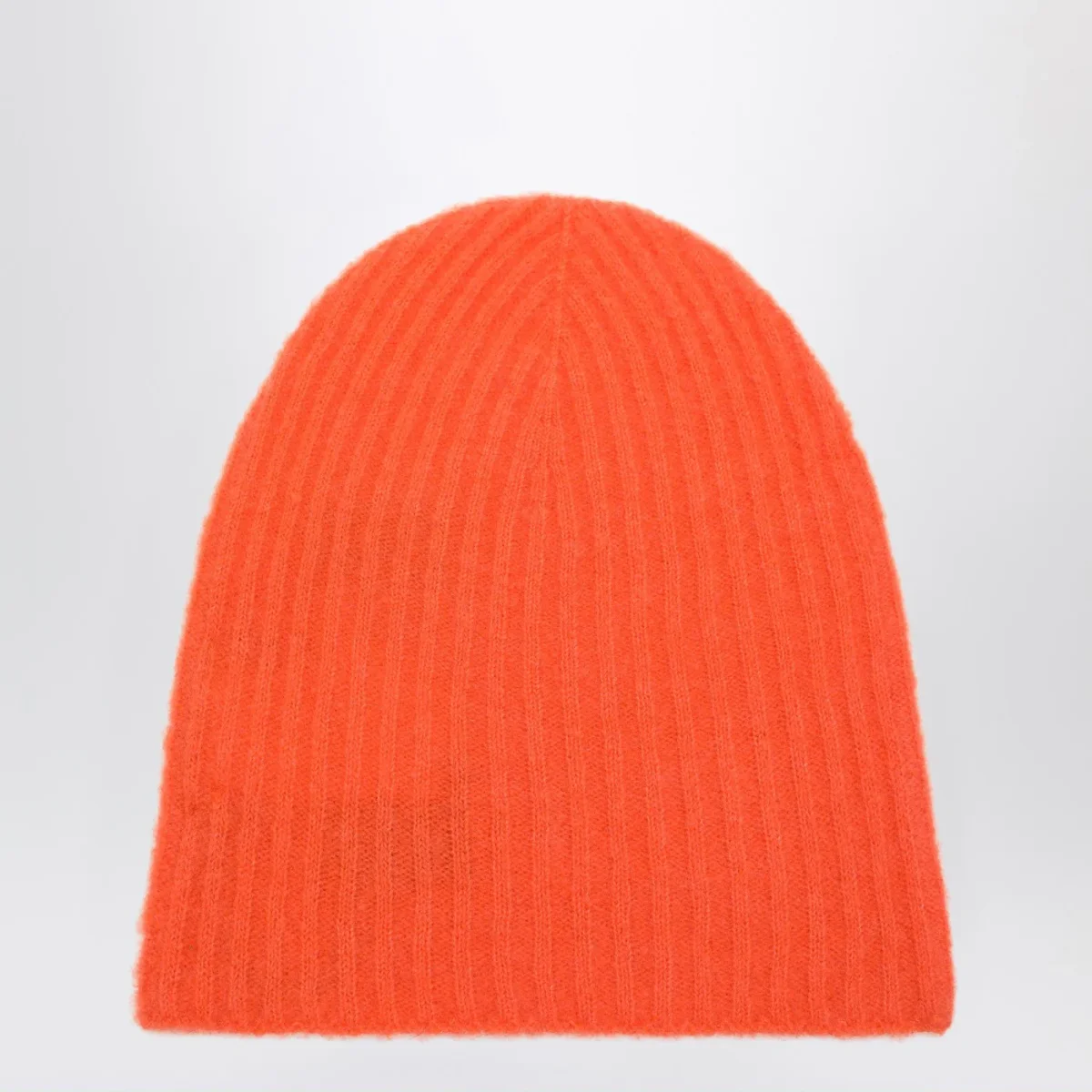 Berretto arancione in cashmere a coste - Image 3