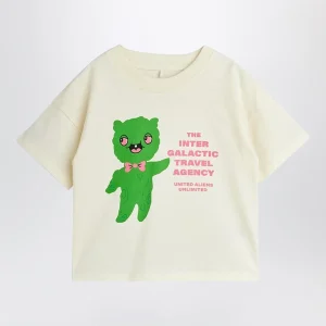 T-shirt bianca con stampa Alien Travel Agency