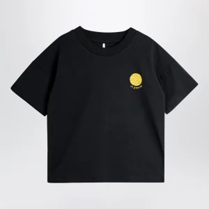 T-shirt nera con stampa Planet