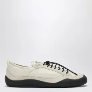 Sneakers Speedrock avorio in Re-Nylon e pelle scamosciata