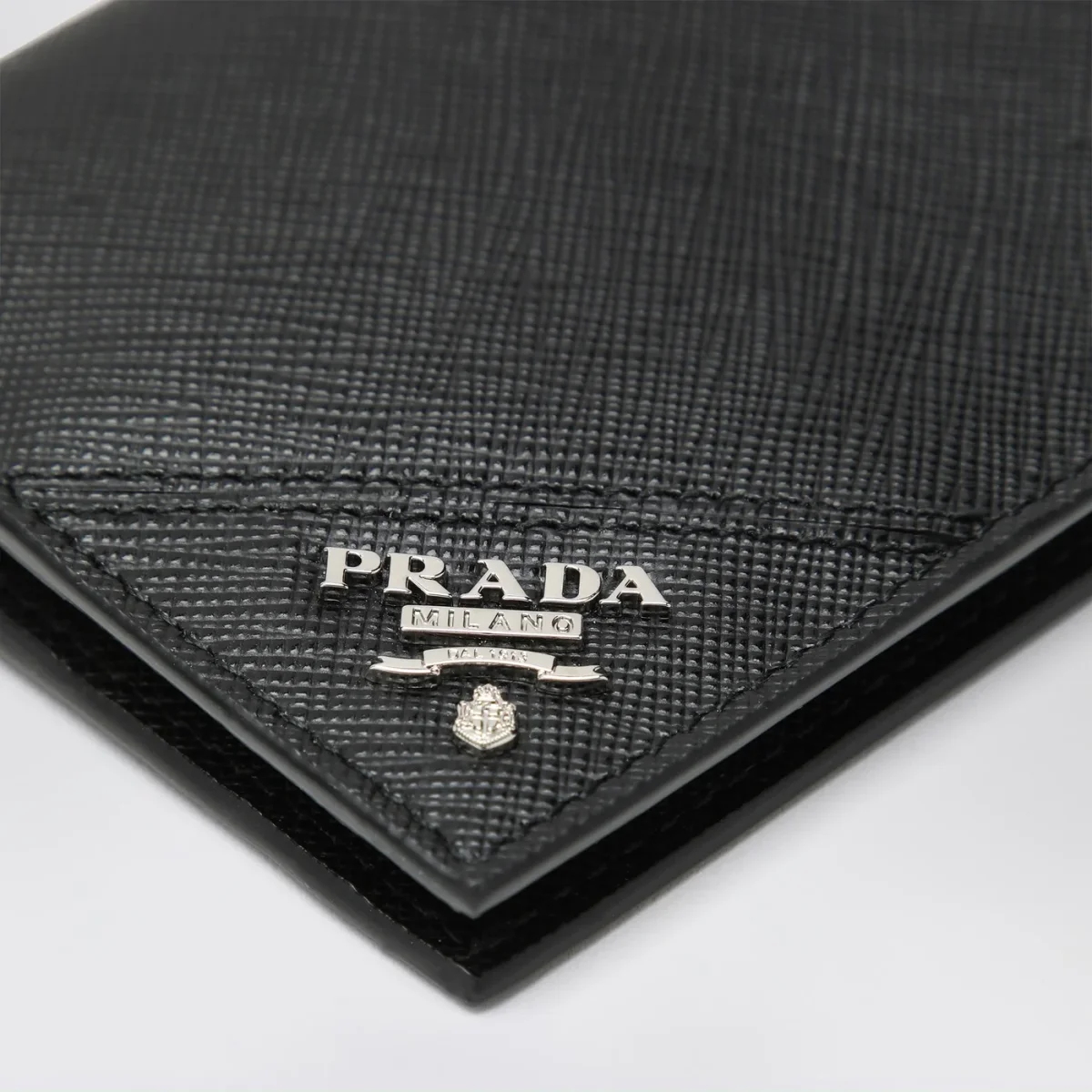 Portafoglio piccolo nero in Saffiano - Image 5