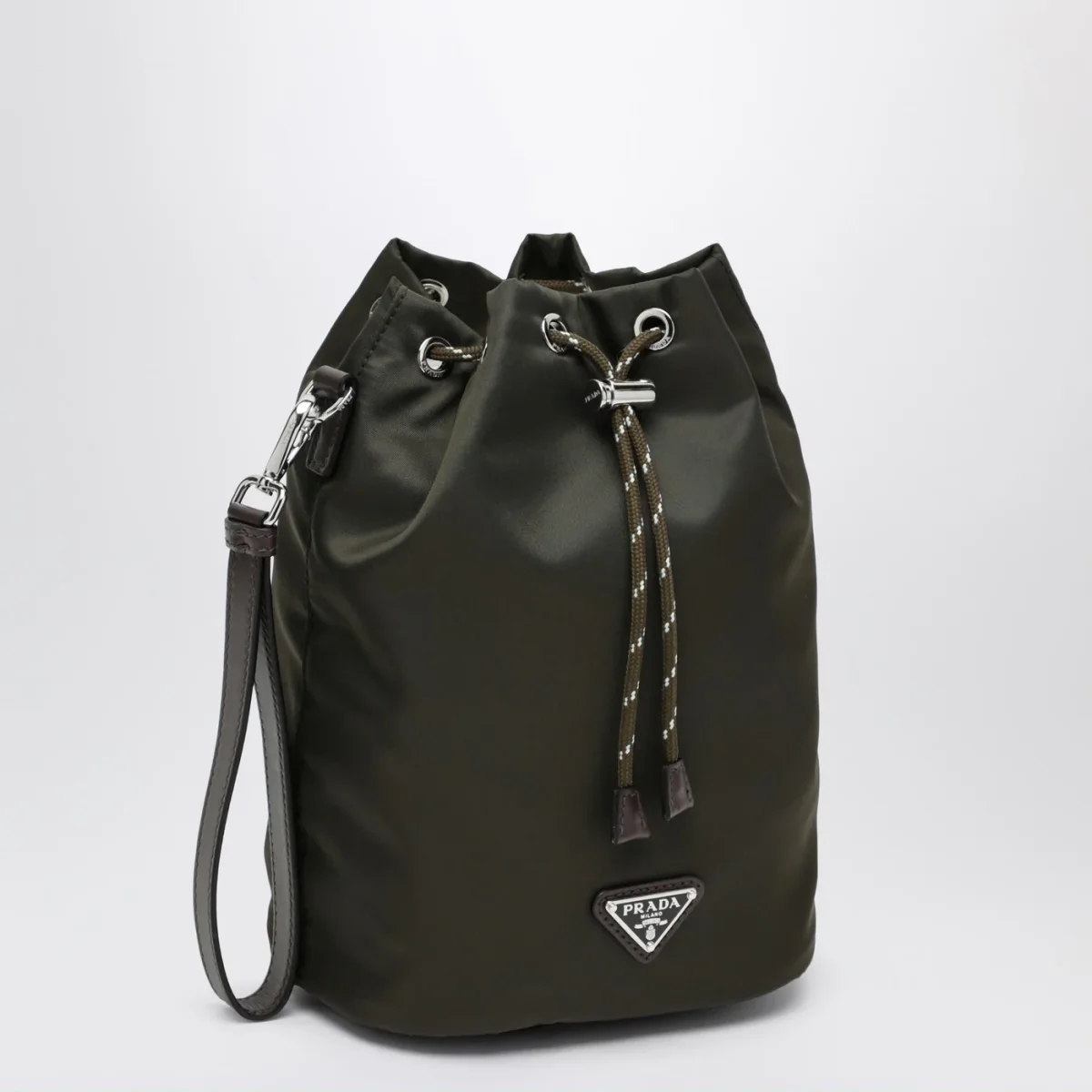 Pouch Speedrock in Re-Nylon e pelle verde mimetico - Image 4