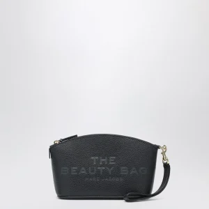 The Beauty Case Bag nera in pelle martellata