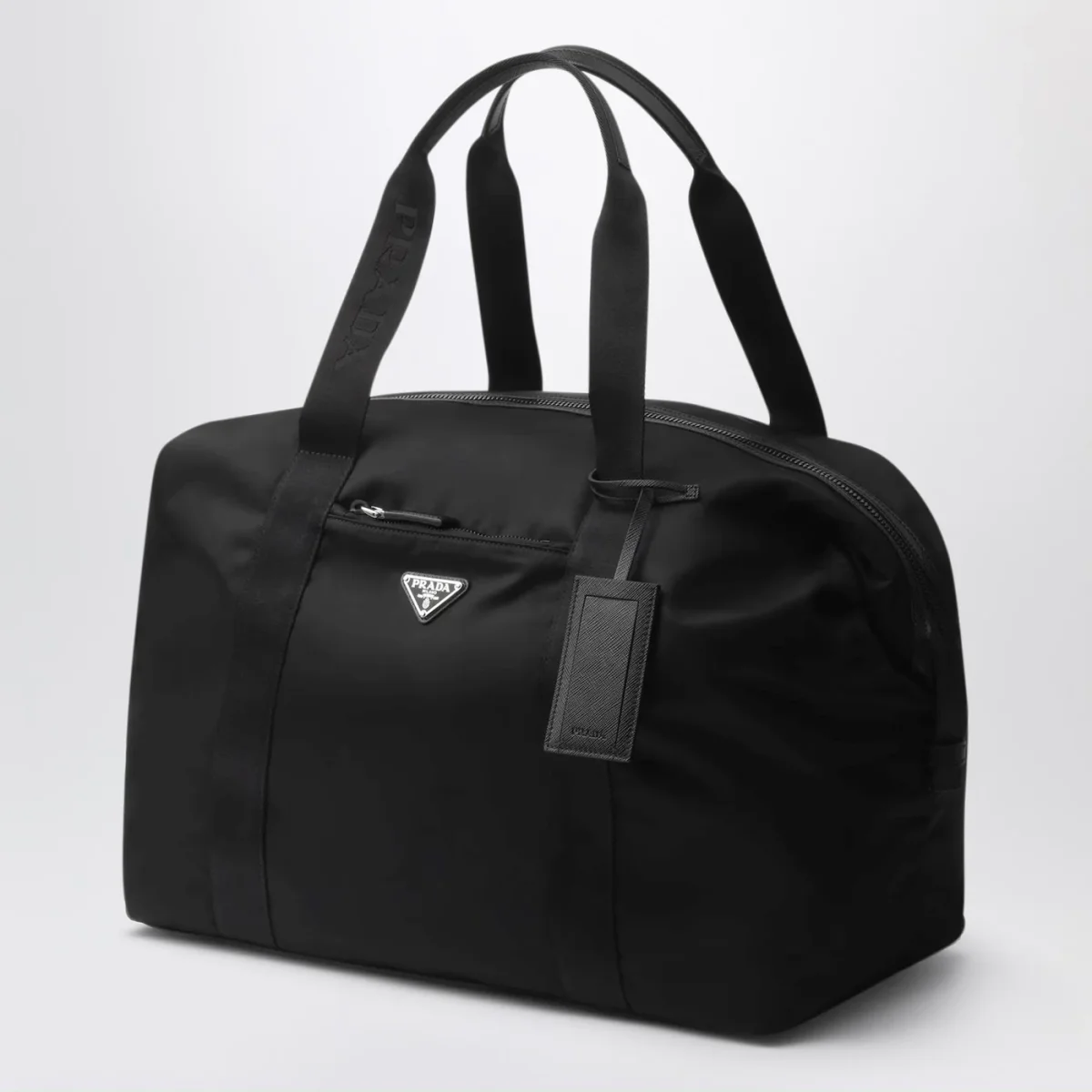 Sacca da viaggio in Re-Nylon e Saffiano nera - Image 3
