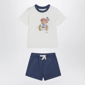 Completo due pezzi Polo Bear bianco/blu