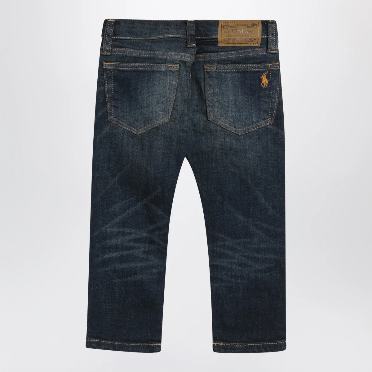 Jeans blu scuro effetto slavato – Image 3