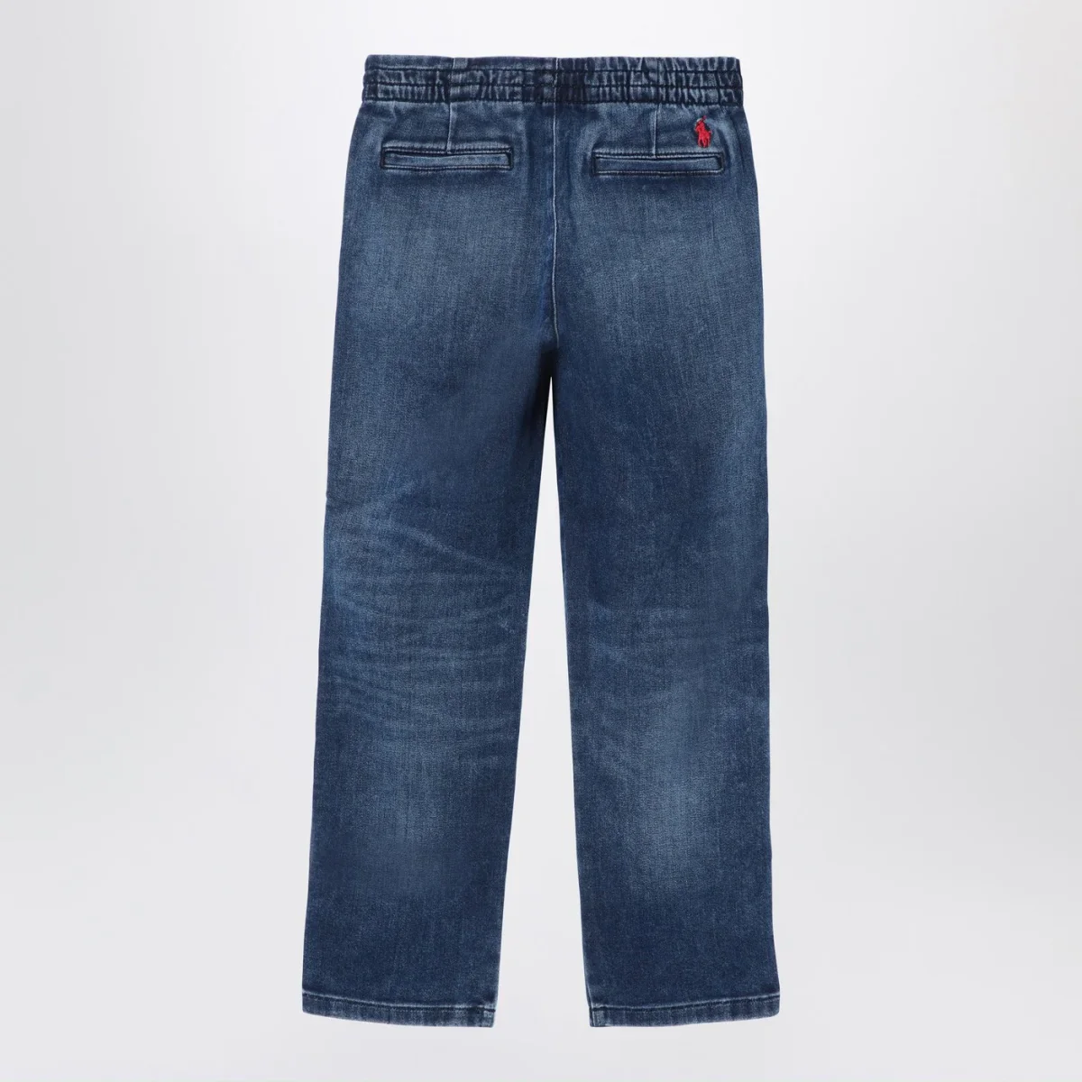 Jeans blu slavato in denim – Image 3