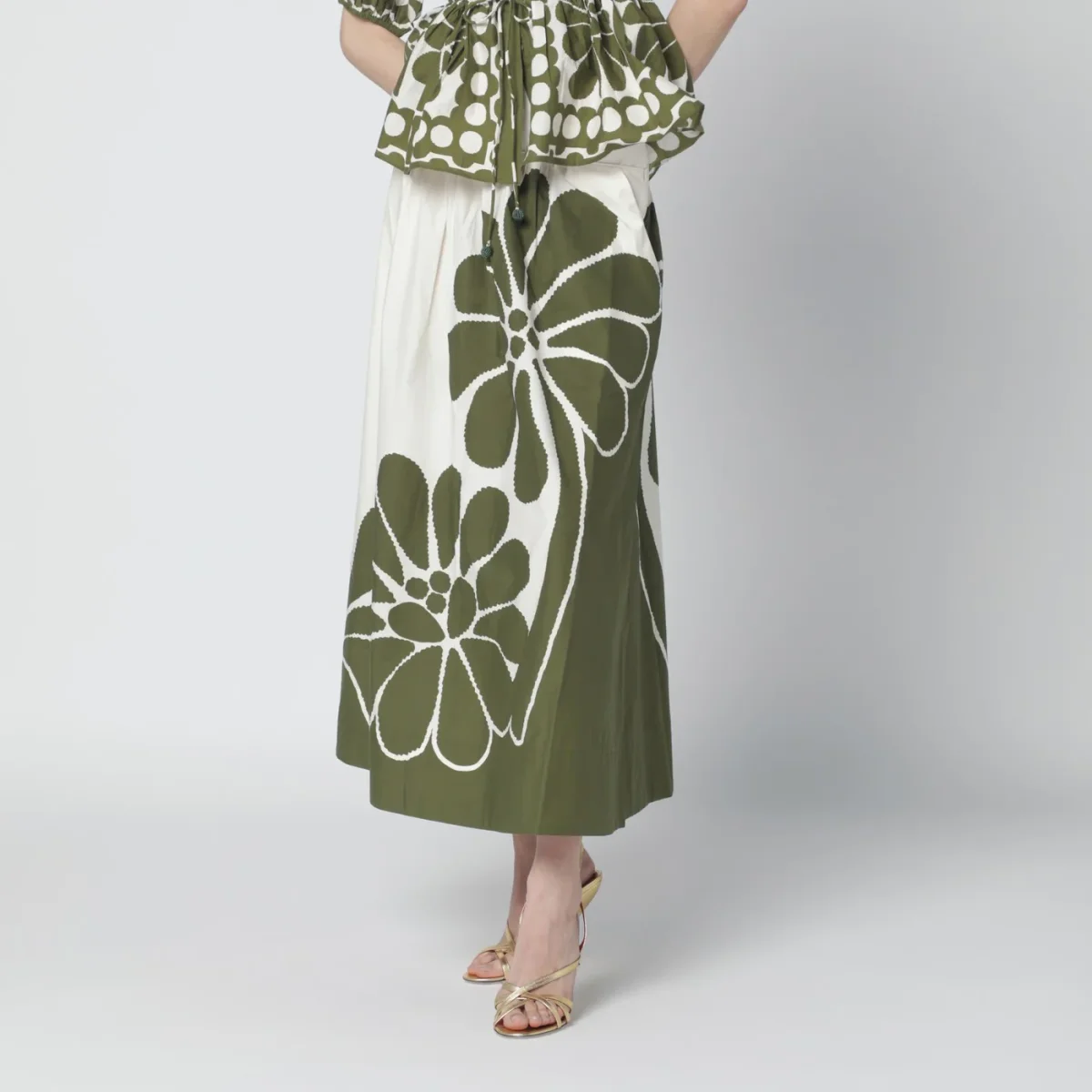 Maxi gonna Palermo con stampa verde – Image 4