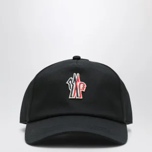 Cappello da baseball nero con patch logo