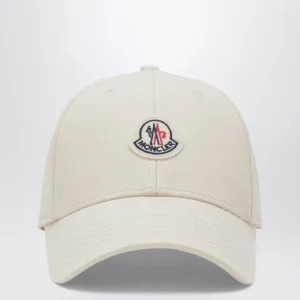 Cappello da baseball beige con logo