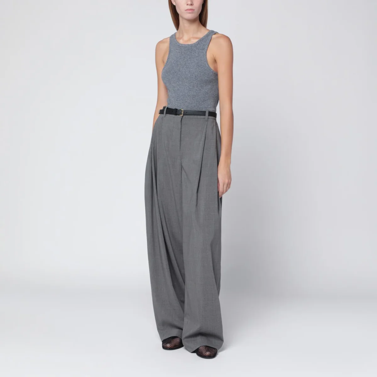 Top Luna grigio in lana e cashmere – Image 3