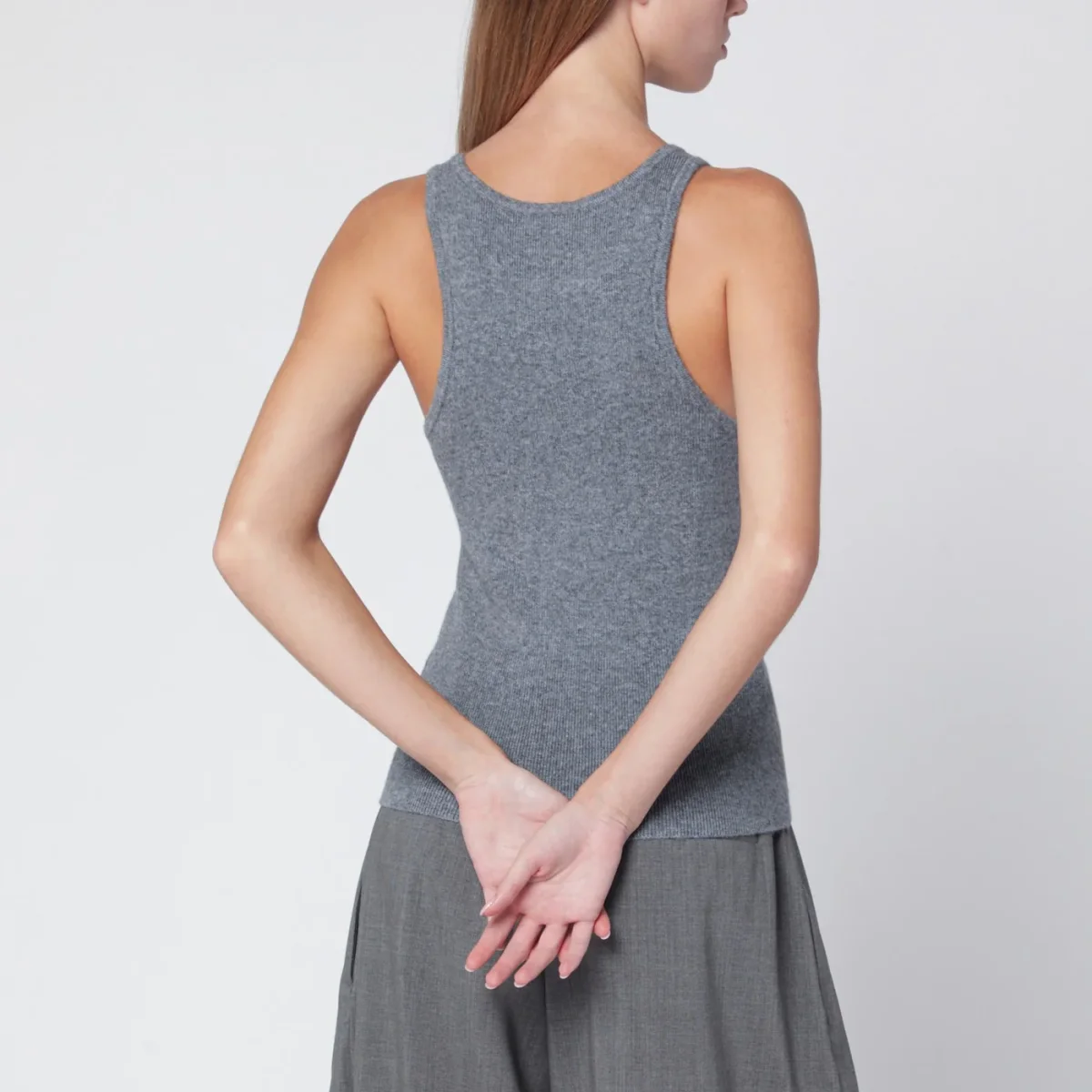 Top Luna grigio in lana e cashmere – Image 4