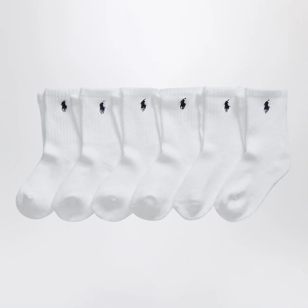 Set di tre calze bianche con logo