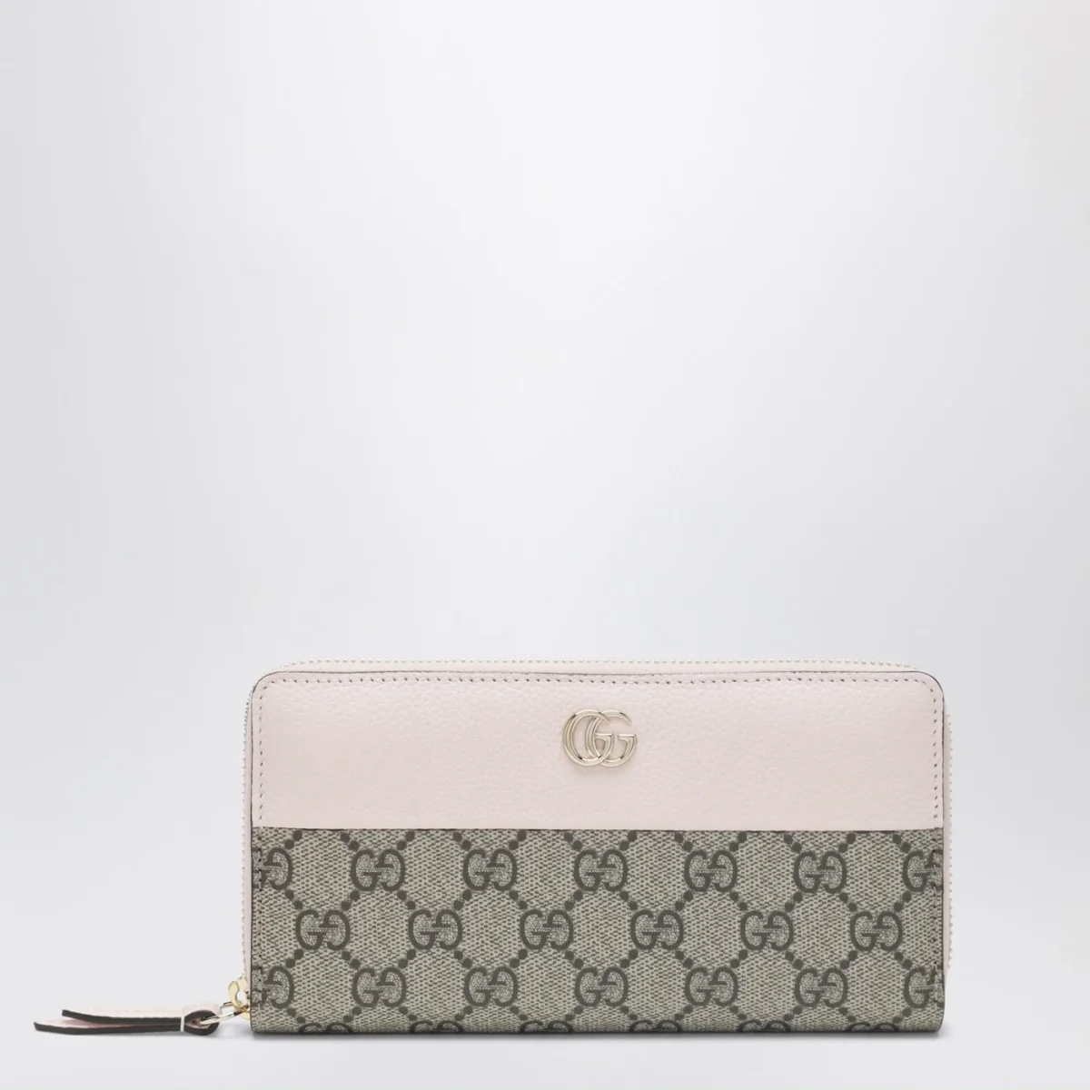 Portafoglio zip-around GG Marmont Marshmellow/senape