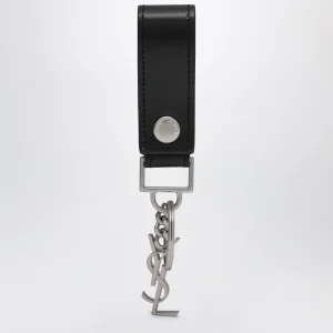 Portachiavi Cassandre in pelle nero